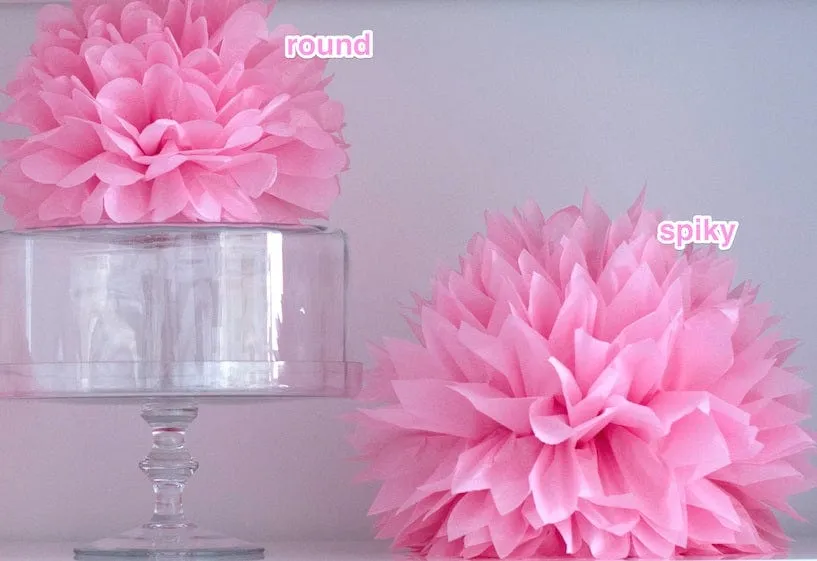 Large size mist tissue paper pom pom