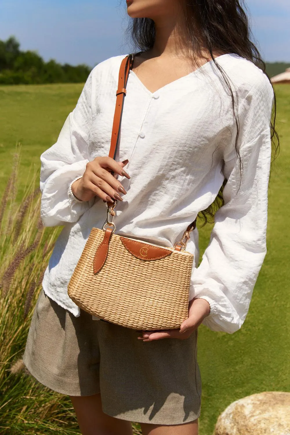 Lauren Water Hyacinth Fiber Bag