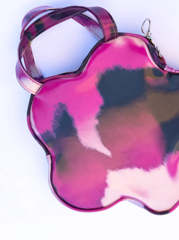 Lenticular Colour-Changing Pink Blueberry Cow Flower Handbag