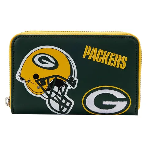 LF NFL Greenbay Packers Patches ZipAround Wallet