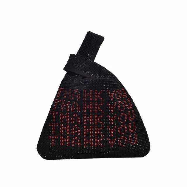 Luxury rhinestone crystal thank you handbag