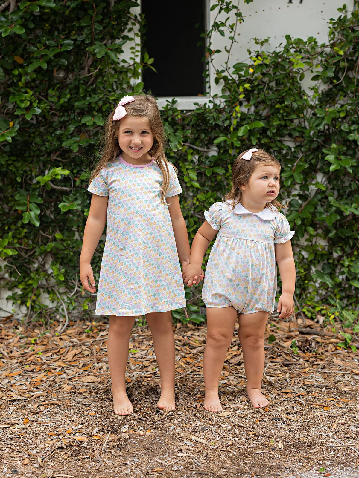 Mary Chase Pastel Daisy Dress