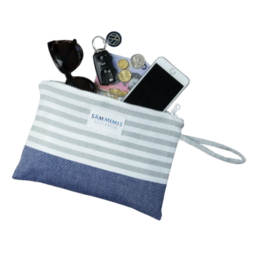 MAYO Swimsuit Wet Bag: Navy/Silver Grey
