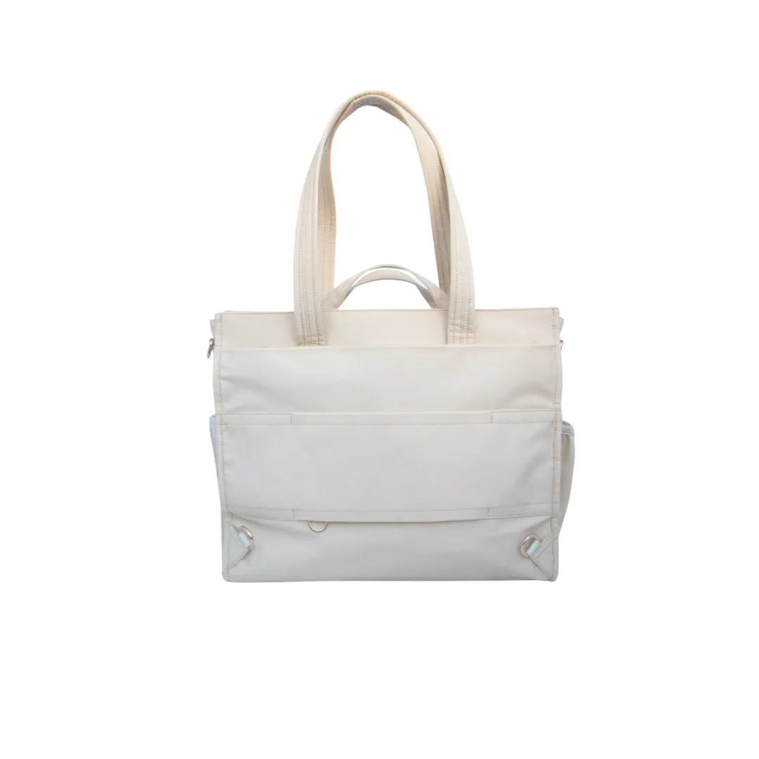 Megan Nylon Tote — Beige (Pre-Order: Ships 2/7)