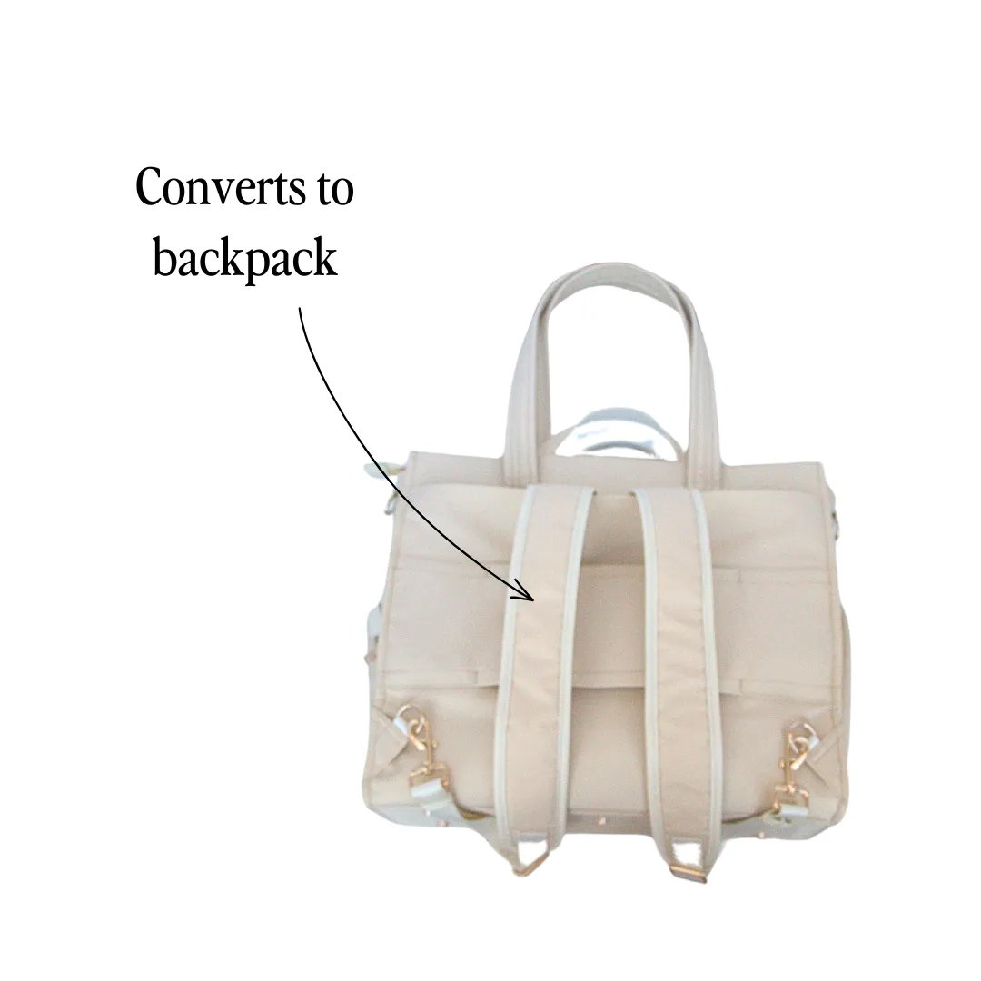Megan Nylon Tote — Beige (Pre-Order: Ships 2/7)