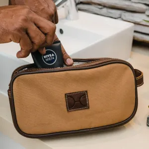 Men's Double Zip Vanity Wax Canvas & Leather