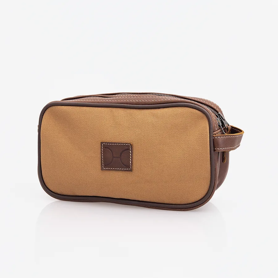 Men's Double Zip Vanity Wax Canvas & Leather