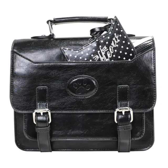 Message Bag Cat Claw Square Small Bag Backpack Student Handbags