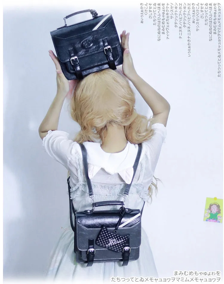 Message Bag Cat Claw Square Small Bag Backpack Student Handbags