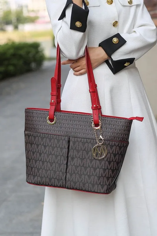 Mia K Fashion Collection Lori Printed Tote Bag Handbag