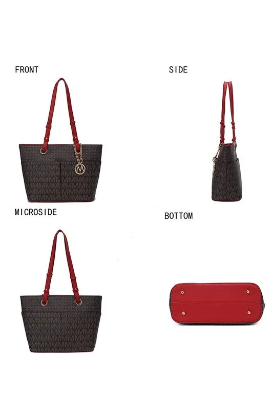 Mia K Fashion Collection Lori Printed Tote Bag Handbag