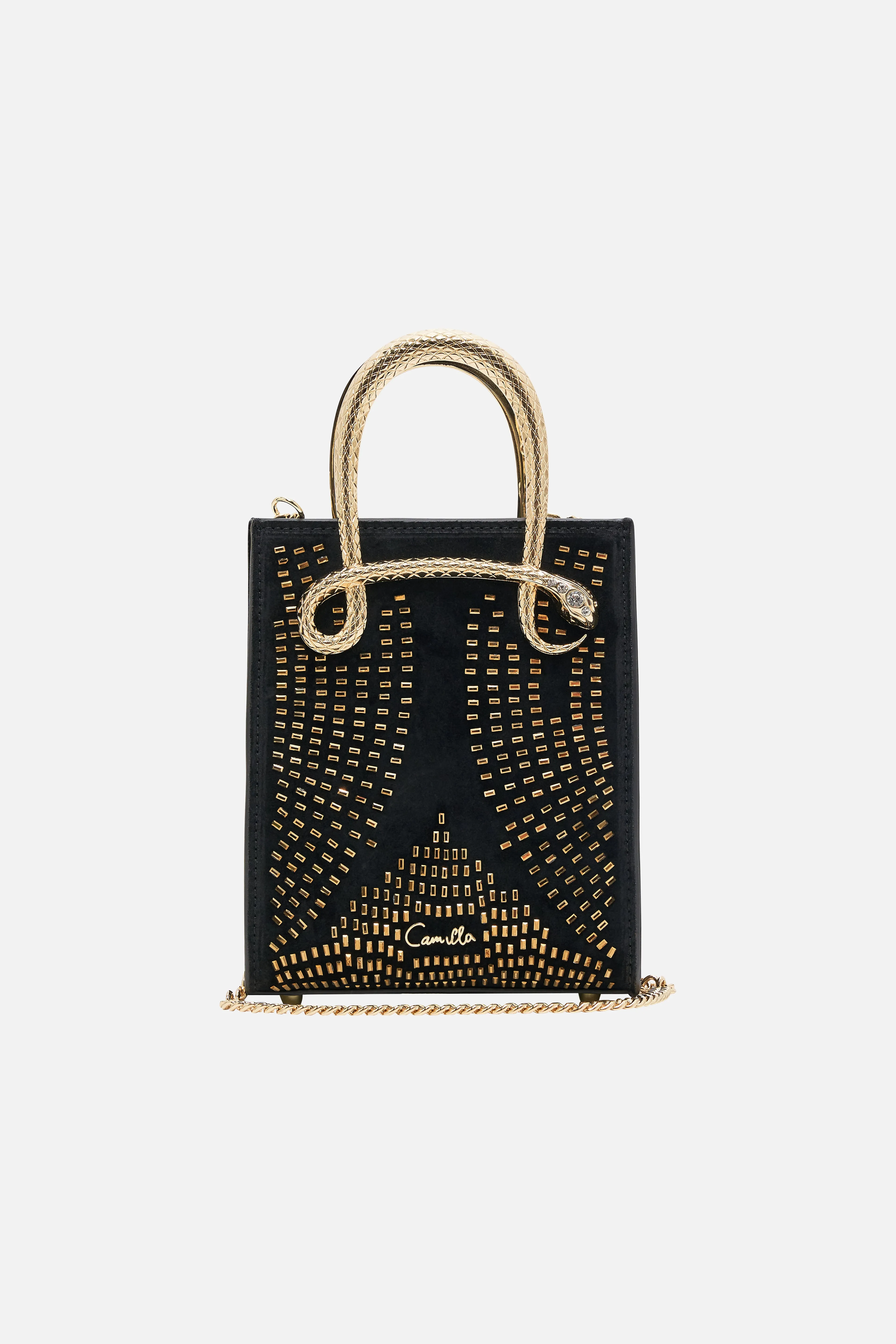 MINI NORTH SOUTH TOTE SOLID BLACK
