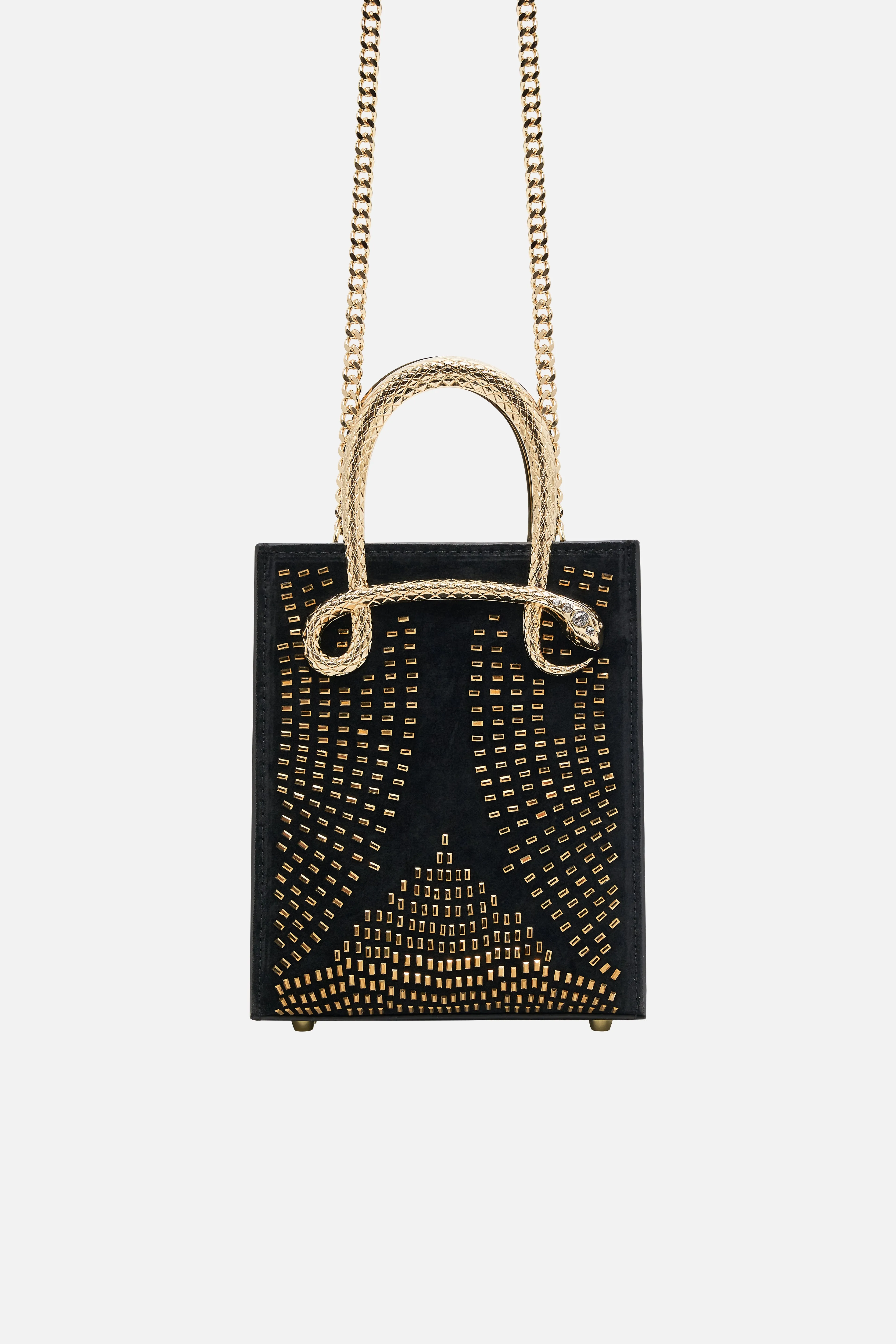MINI NORTH SOUTH TOTE SOLID BLACK
