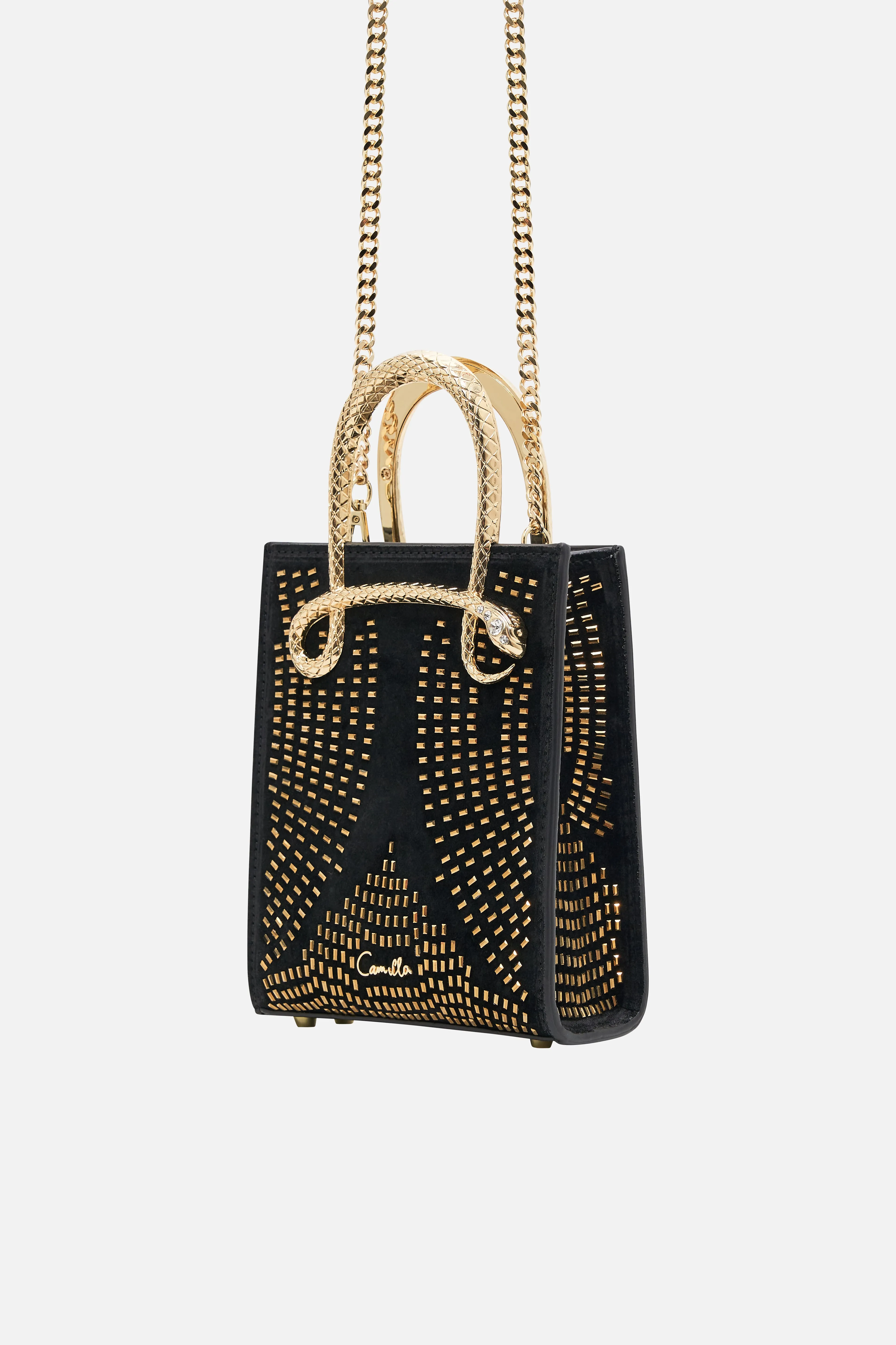 MINI NORTH SOUTH TOTE SOLID BLACK
