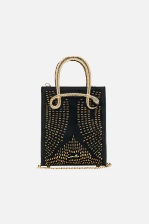 MINI NORTH SOUTH TOTE SOLID BLACK
