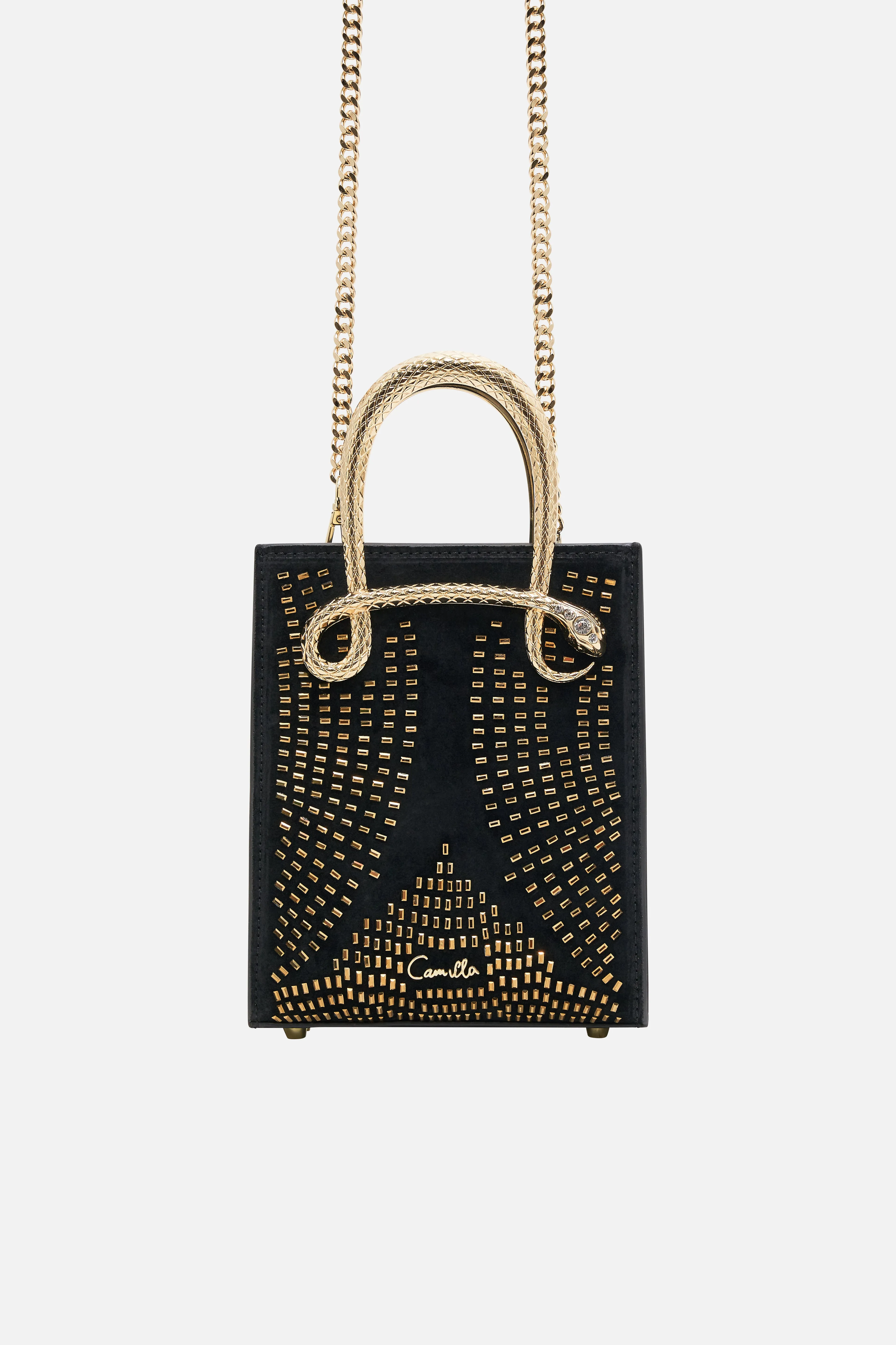 MINI NORTH SOUTH TOTE SOLID BLACK