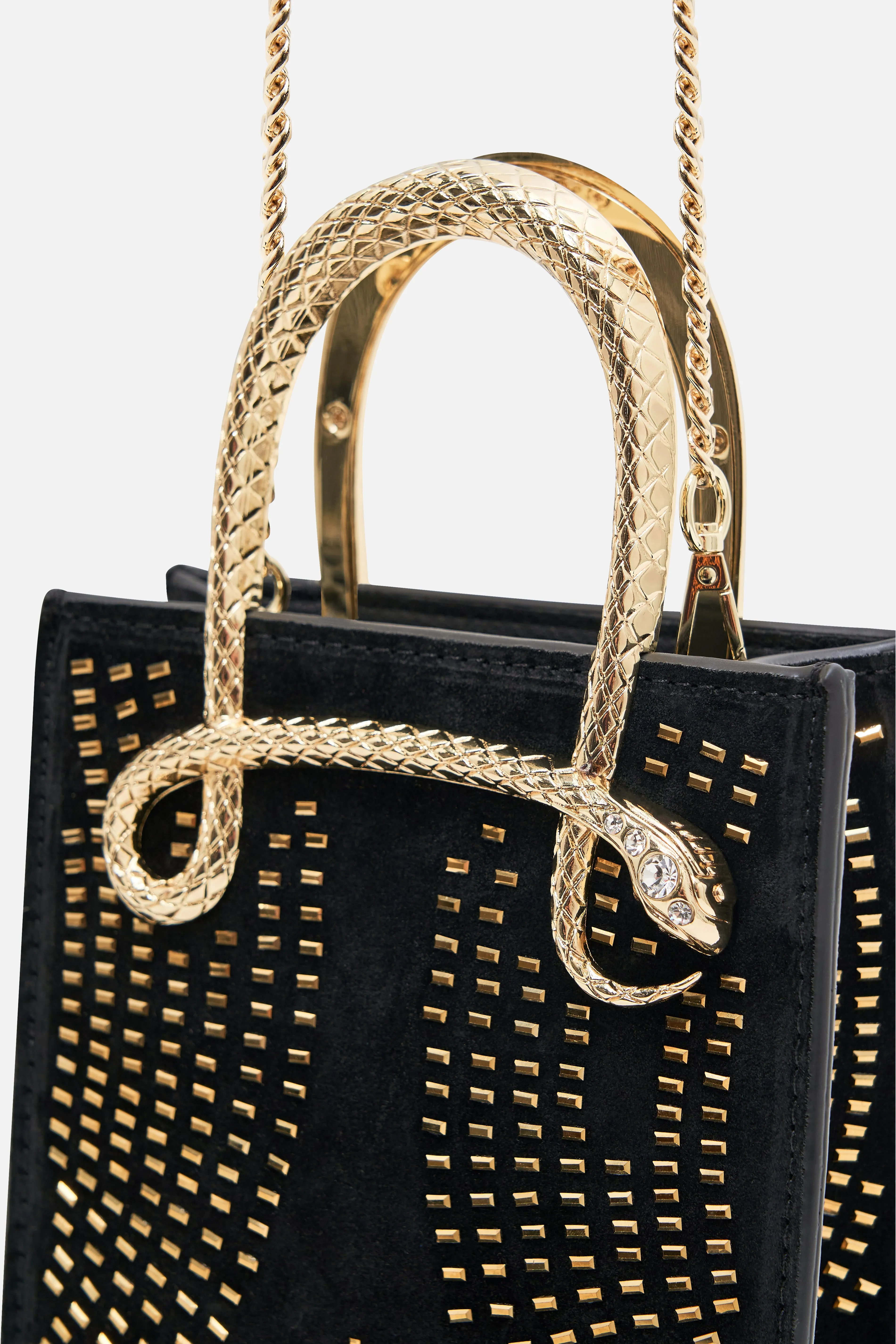 MINI NORTH SOUTH TOTE SOLID BLACK