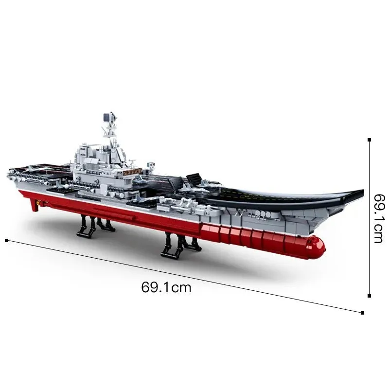 MOC Military Navy 002 Aircraft Carrier Bricks Toys
