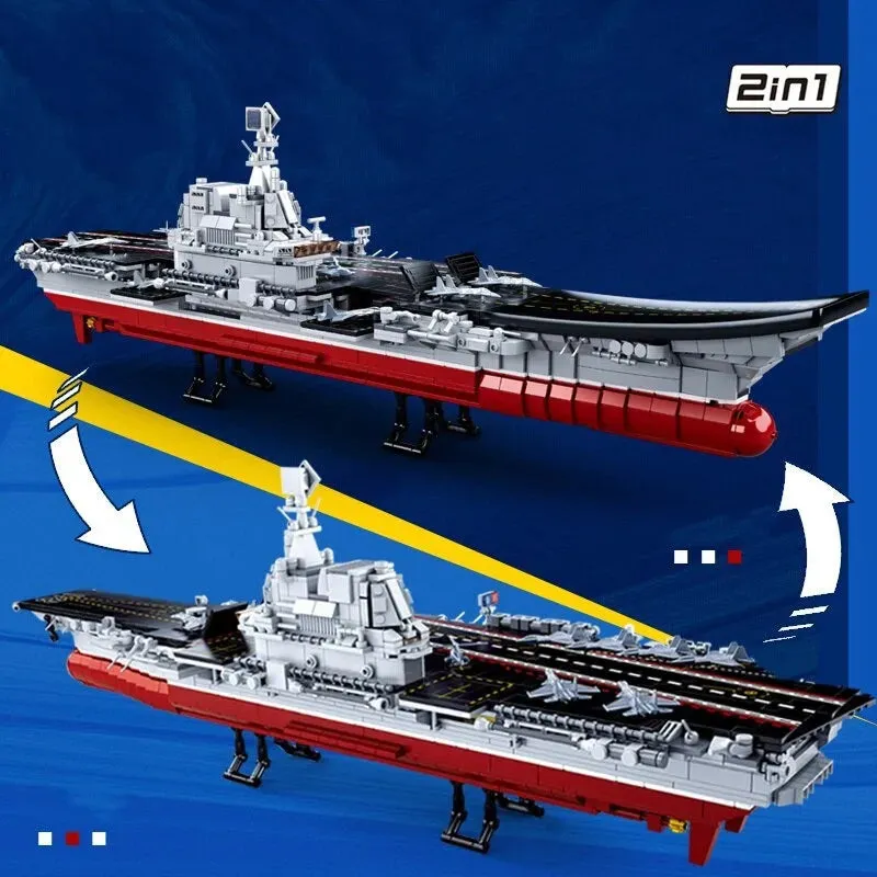 MOC Military Navy 002 Aircraft Carrier Bricks Toys