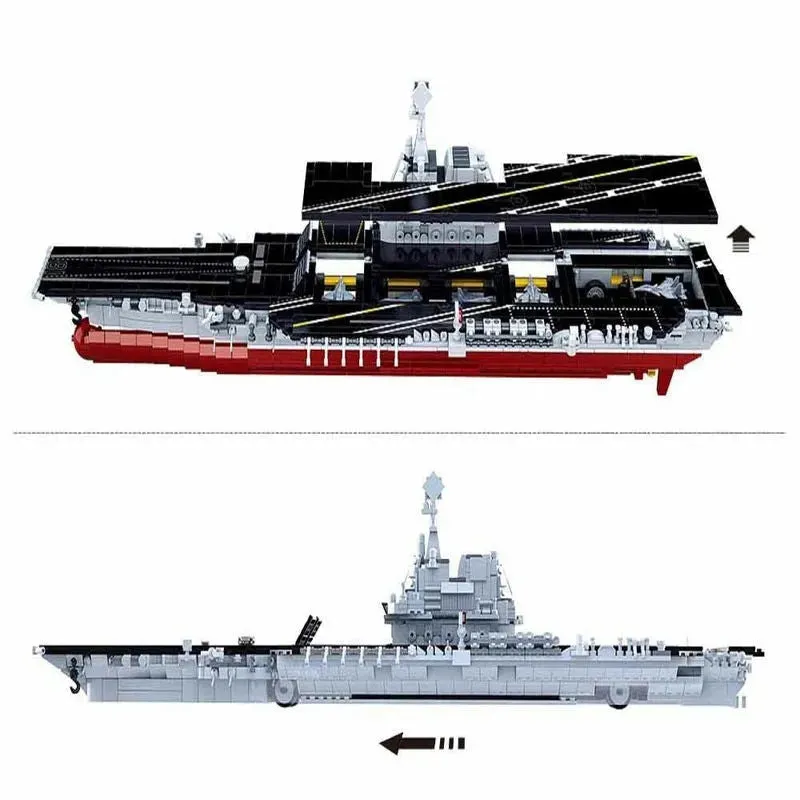MOC Military Navy 002 Aircraft Carrier Bricks Toys