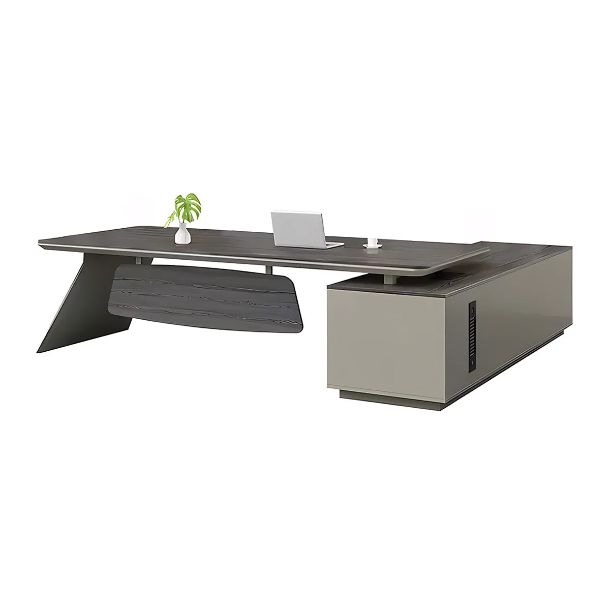 Modern Minimal Boss Desk and Chair Set