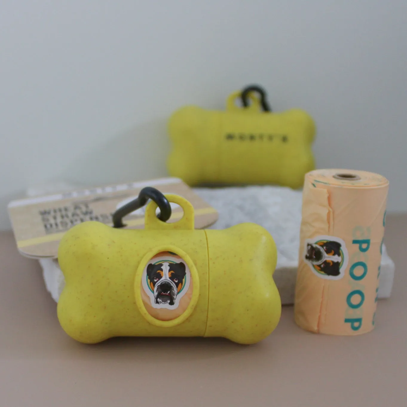 Monty's Bags - Eco-Friendly Poop Bag Dispenser   15 Compostable Bags