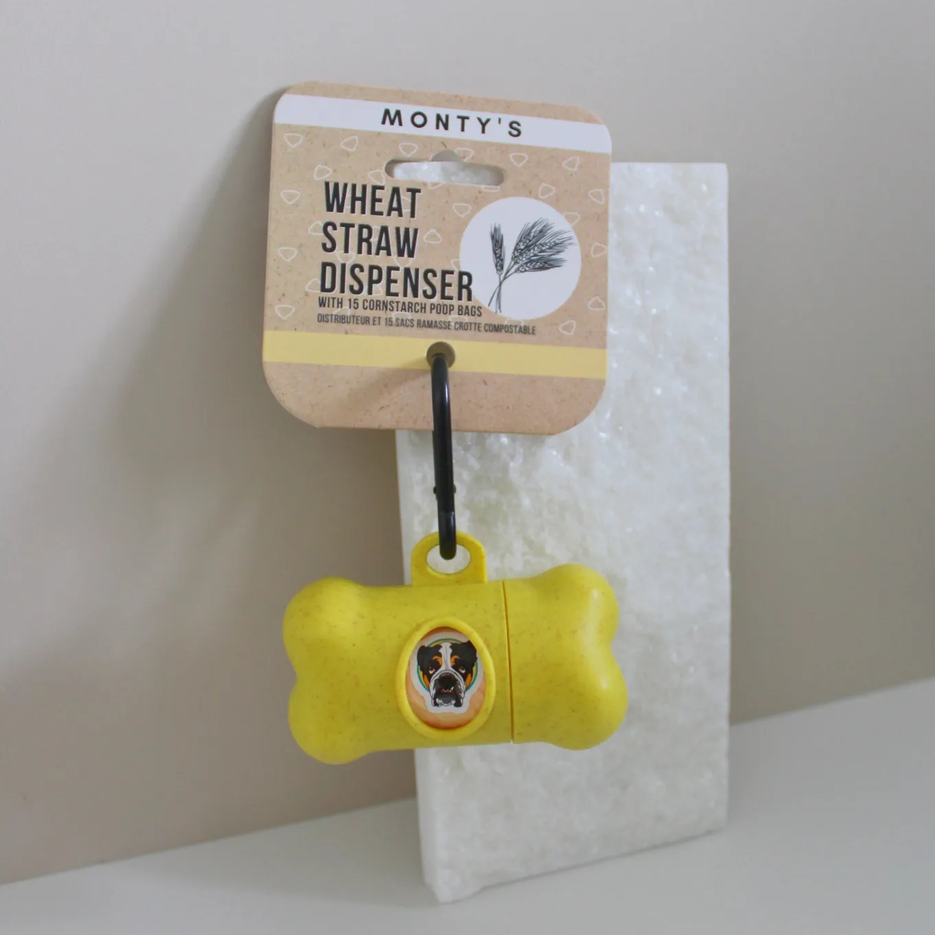 Monty's Bags - Eco-Friendly Poop Bag Dispenser   15 Compostable Bags