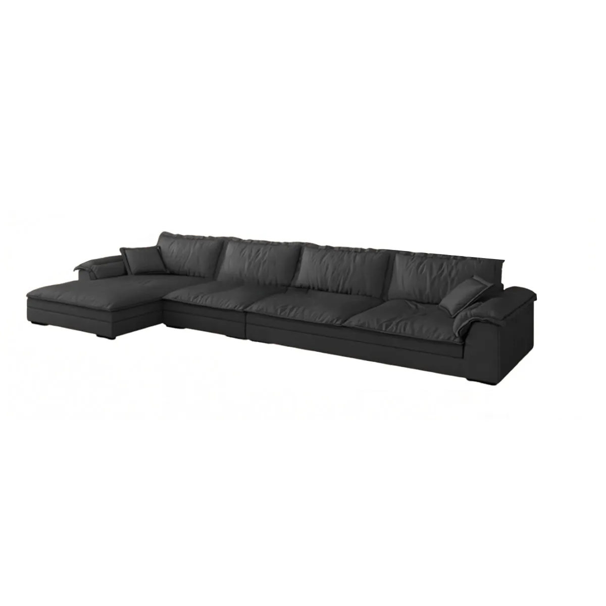 Mordern L-Shape Sectional Sofas with Round Armrests