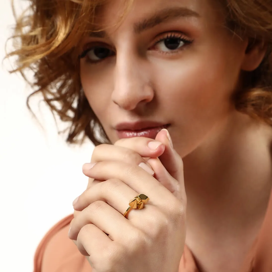 Morning Dream - ring - silver 925 - gold plated