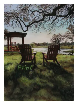 Morning Light at the Vineyard Florence Texas Fine Art PRINT