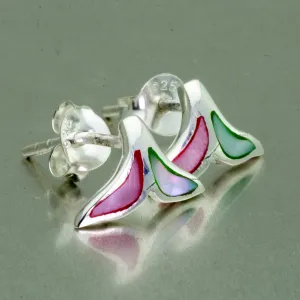 Mother of Pearl 'summa luvin' mermaid tail studs