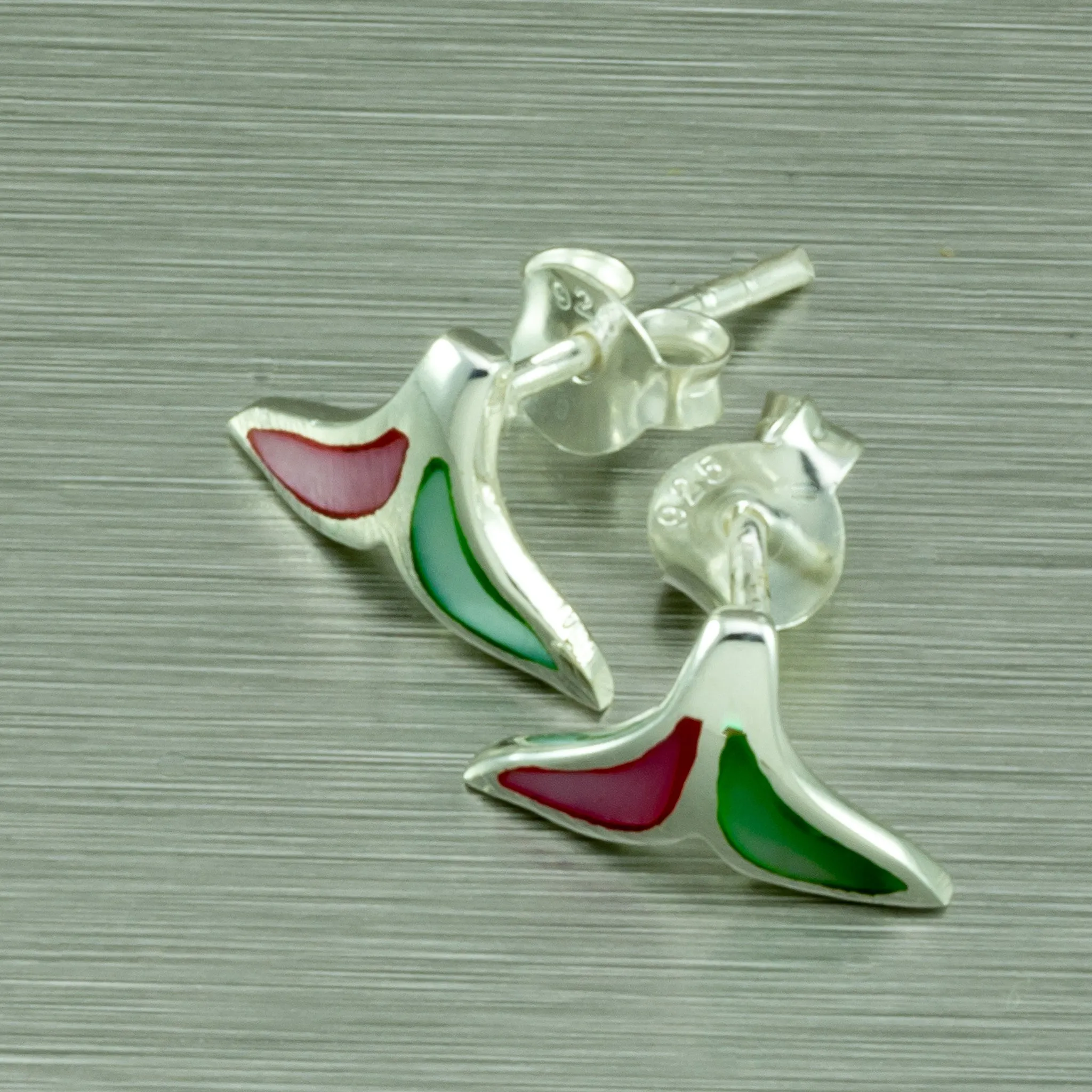 Mother of Pearl 'summa luvin' mermaid tail studs
