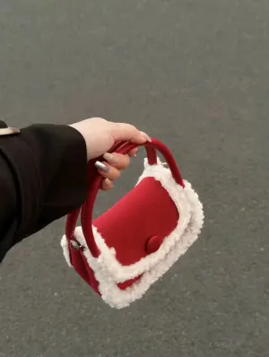 MQTIME  - Andraya Faux Wool Handbag