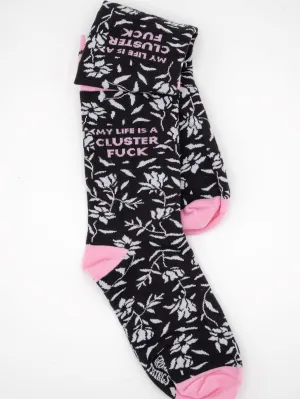 My Life is a Clusterfuck Women's Crew Sock