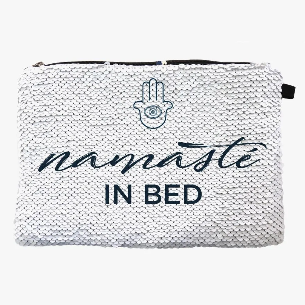 Namaste Custom Flip Sequin Makeup Pouch Bag
