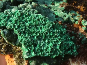 Natural Rare Ball Malachite On Drusy Quartz & Dolomite Specimen x 1 From Kambove, Congo