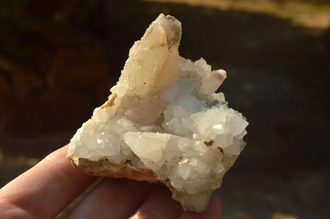 Natural Rare Hollow "Snow" Quartz Specimens (Some With Dog Tooth Calcite Crystals) x 24 From Albert's Mountain, Lesotho