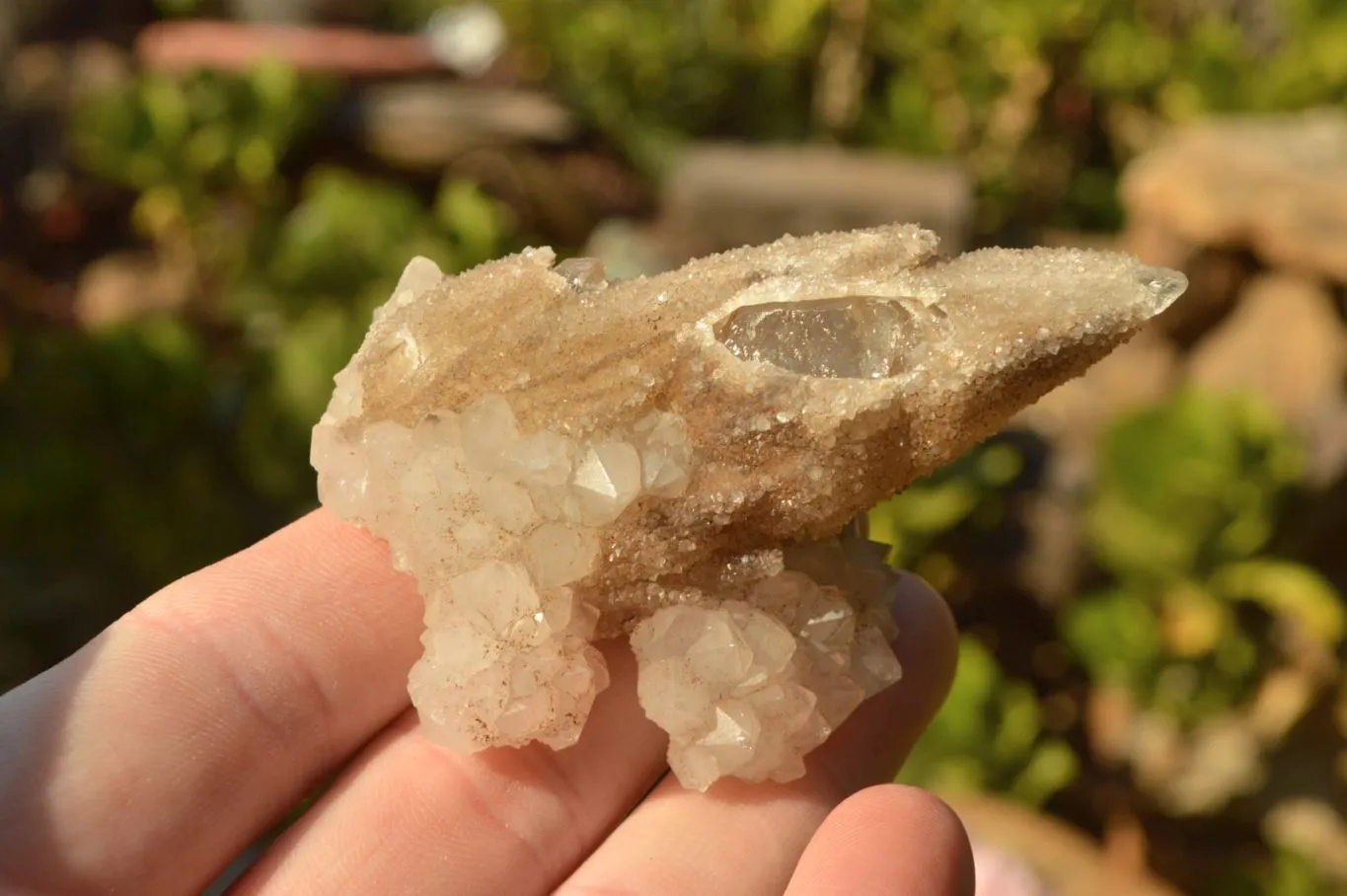 Natural Rare Hollow "Snow" Quartz Specimens (Some With Dog Tooth Calcite Crystals) x 24 From Albert's Mountain, Lesotho
