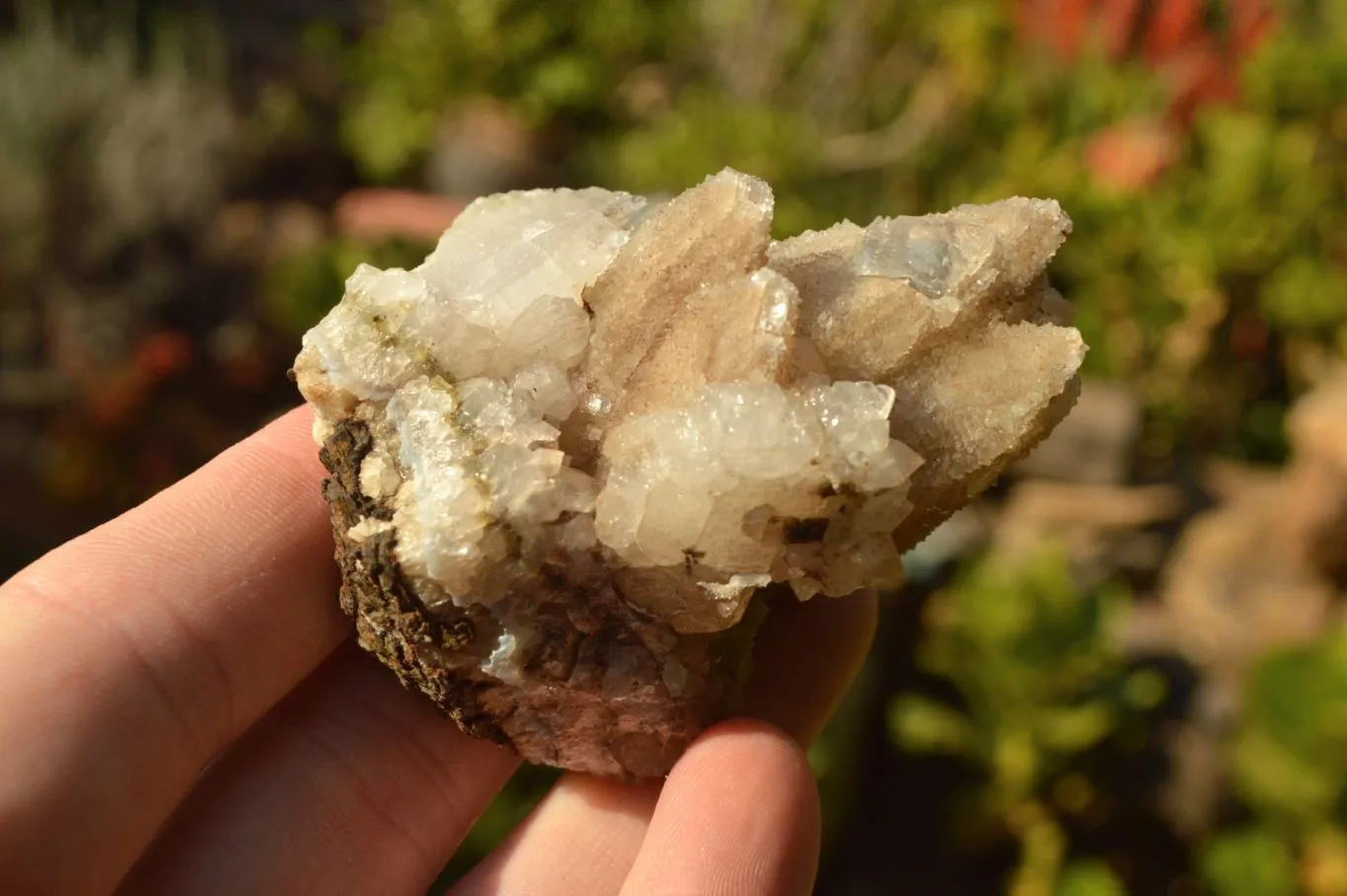Natural Rare Hollow "Snow" Quartz Specimens (Some With Dog Tooth Calcite Crystals) x 24 From Albert's Mountain, Lesotho