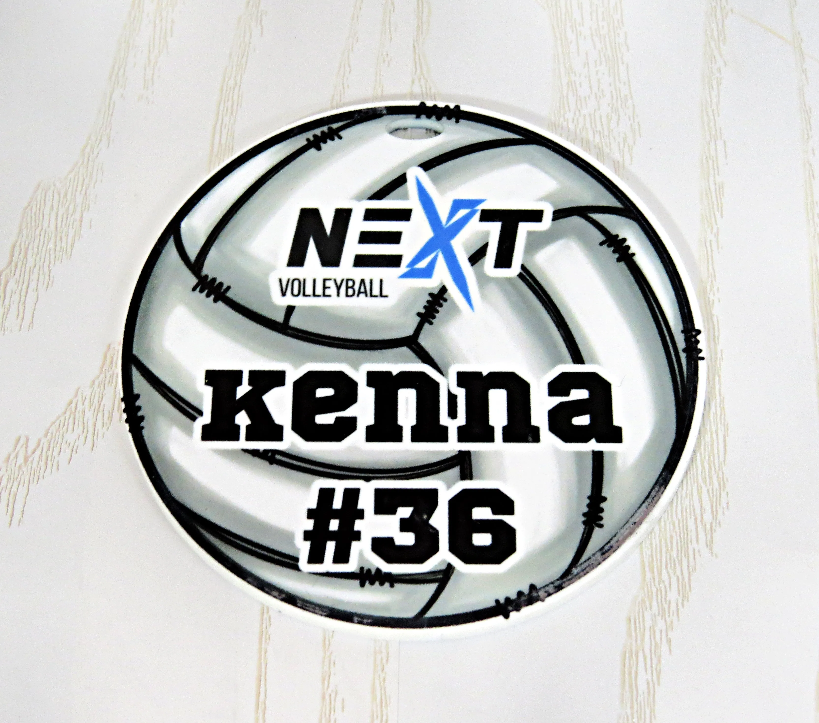 Next Volleyball Club Bag Tag Personalized with Name - Custom Sports Keychain
