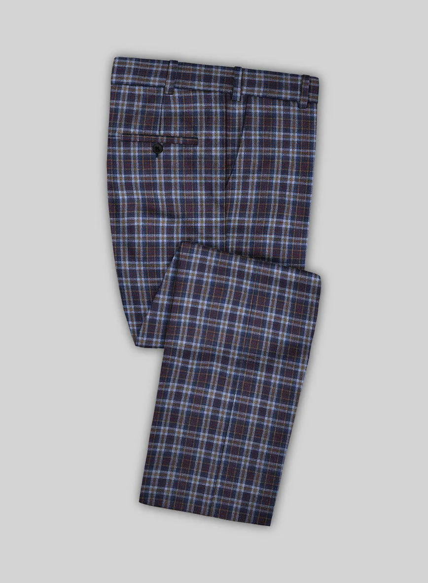 Noble Adrianna Check Wool Silk Linen Pants
