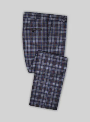 Noble Adrianna Check Wool Silk Linen Pants