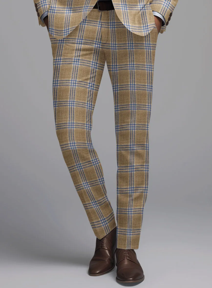 Noble Alonso Beige Wool Silk Linen Pants