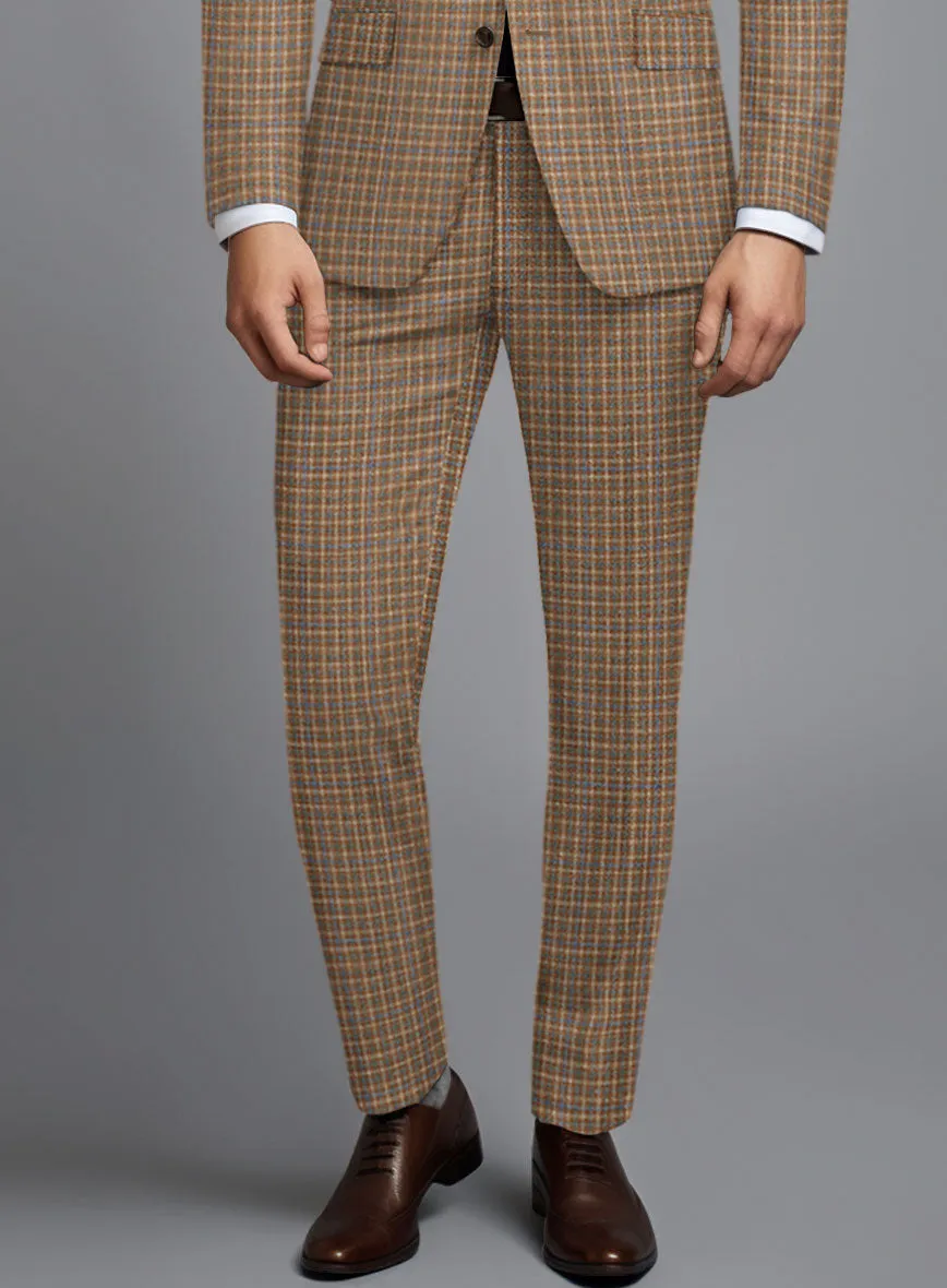 Noble Carmen Check Wool Silk Linen Suit