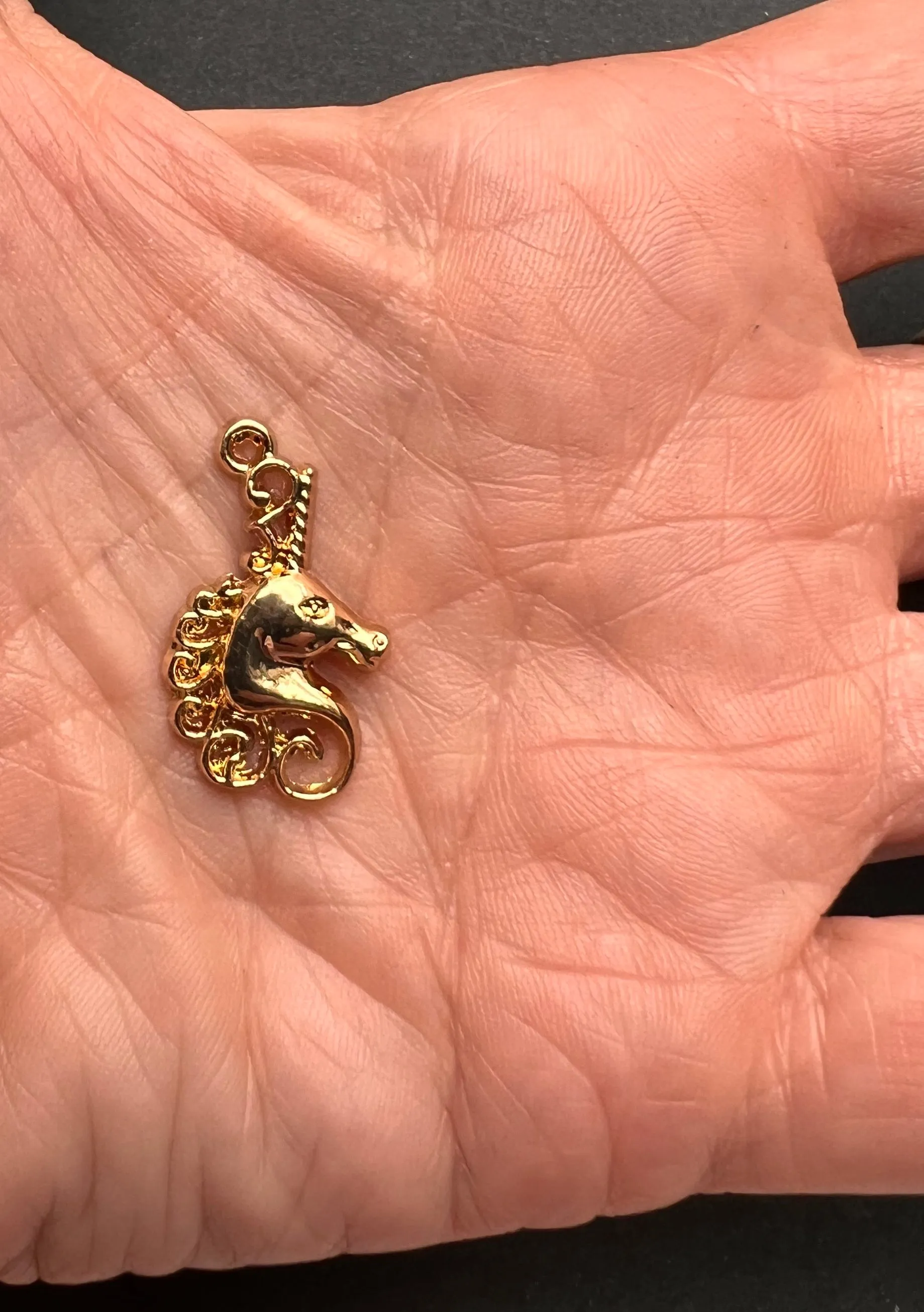 Noble Golden Unicorn Pendant/Charm