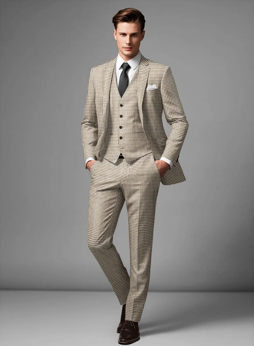 Noble Jaime Houndstooth Wool Silk Linen Suit
