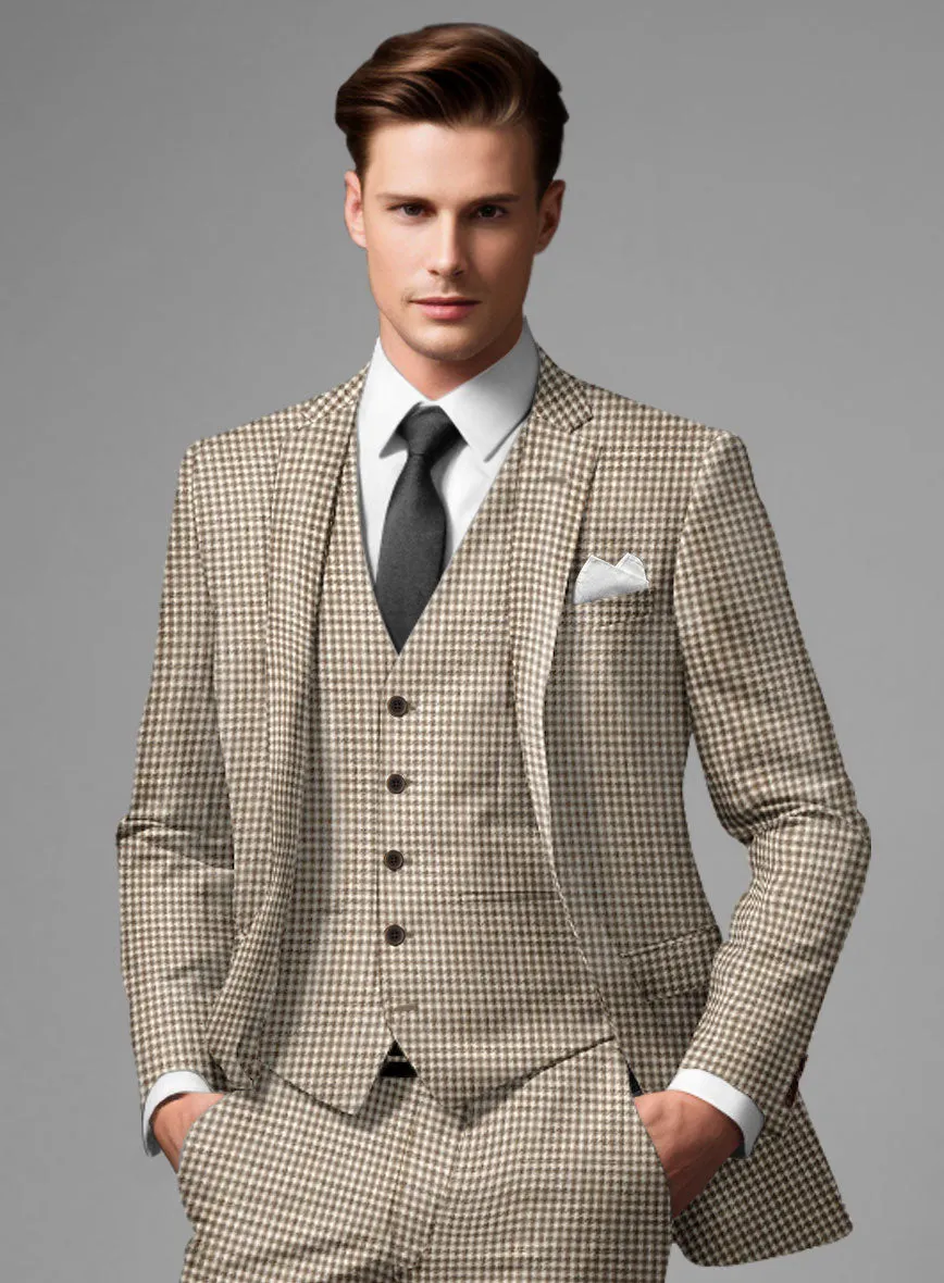 Noble Jaime Houndstooth Wool Silk Linen Suit
