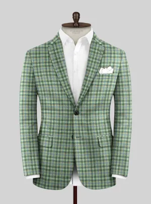 Noble Mariana Green Wool Silk Linen Jacket