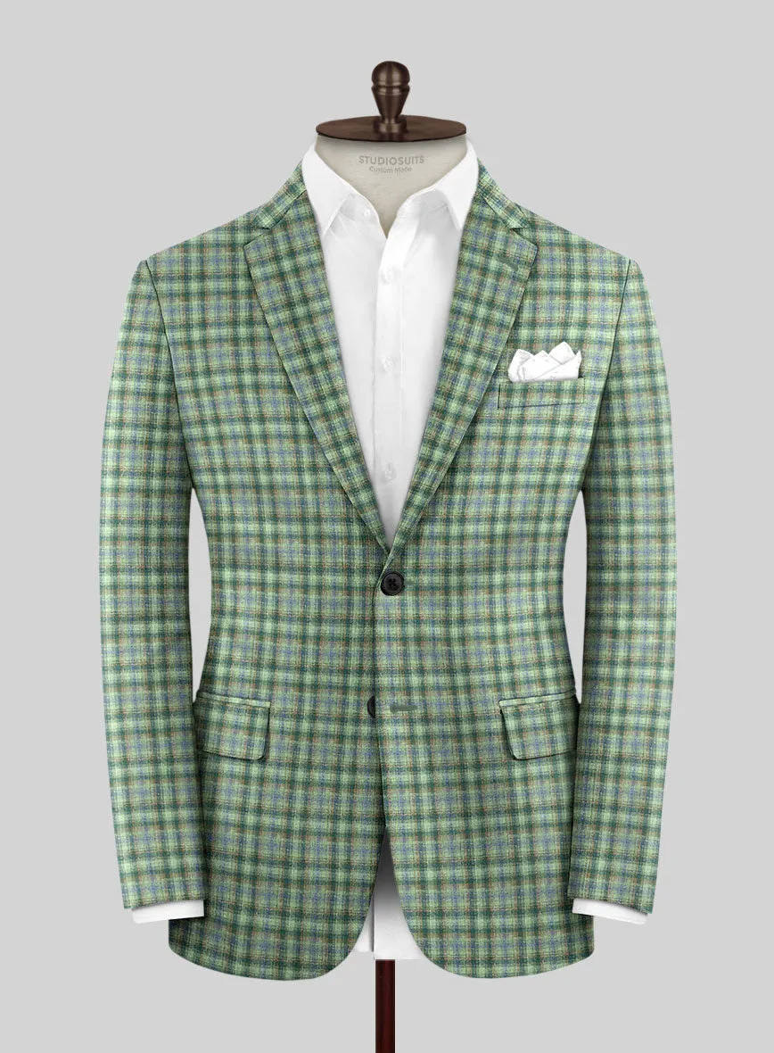 Noble Mariana Green Wool Silk Linen Jacket