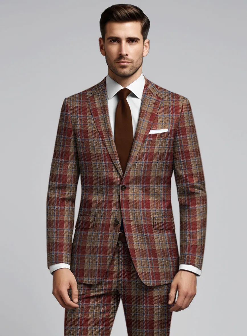 Noble Rafaela Check Wool Silk Linen Jacket